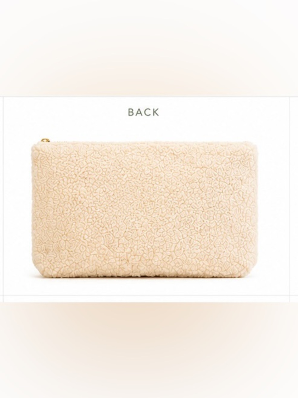 ☀️NWT The Darling Effect VACAY Teddy Sherpa Zipper Pouch Cosmetic Bag - Picture 4 of 7